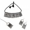 Afghani Boho Ghungroo Choker Set_Black