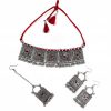 Afghani Boho Ghungroo Choker Set_Red