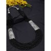 Afghani Oxidized Silver Poth Necklace_Black2