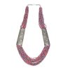 Afghani Oxidized Silver Poth Necklace_Multicolor