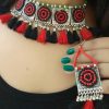 Afghani Poth Boho Choker Set_BlackRed