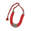 Big Beads 3 Layer Necklace_Red