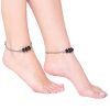 German Silver Black Beaded Ghungroo Anklet_Black1