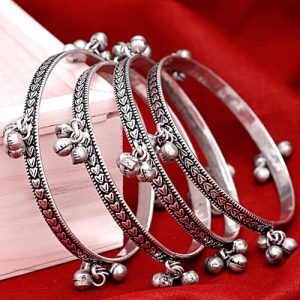 Red - Handcrafted Fabart Ghungroo Bangle by Asalkaar main image 1