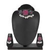 German Silver Kundan Studded Choker Set_Pink