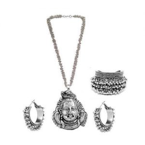 German Silver Lord Shiva Jewelry Set