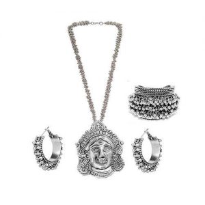 German Silver Maa Durga Jewelry Set