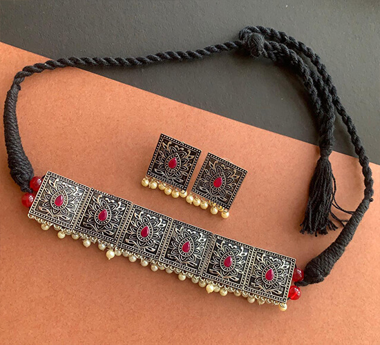 German silver choker on sale