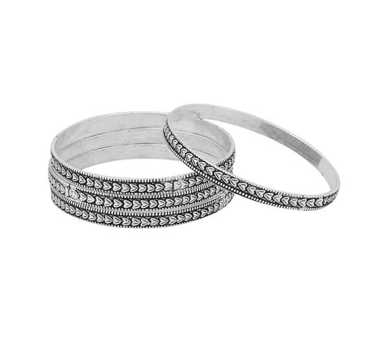Silver bangle set 2025
