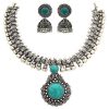 Kolhapuri Kundan Necklace Set_Blue