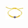 Macrame Cord Evil Eye Bracelet_Yellow