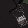 Oxidised Silver Drawstring Closure Necklace1