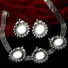 Oxidized Designer 3 Mirrors Choker Set_cover1