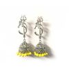 Oxidized Om Jhumka Earrings_Yellow