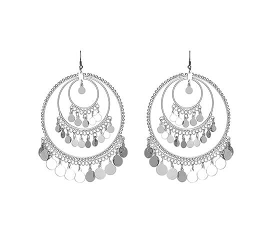 Oxidized Silver Circles Earrings Festmarket