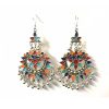 Oxidized Silver Dangle Earrings_Multicolor