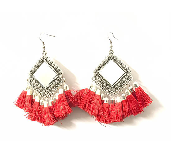 Buy/Send Red Tassel Earrings Online- FNP