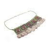 Square Afghani Coin Choker Necklace_Green