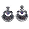 Oxidized Afghani Tribal Chandbali Earrings_Multicolor