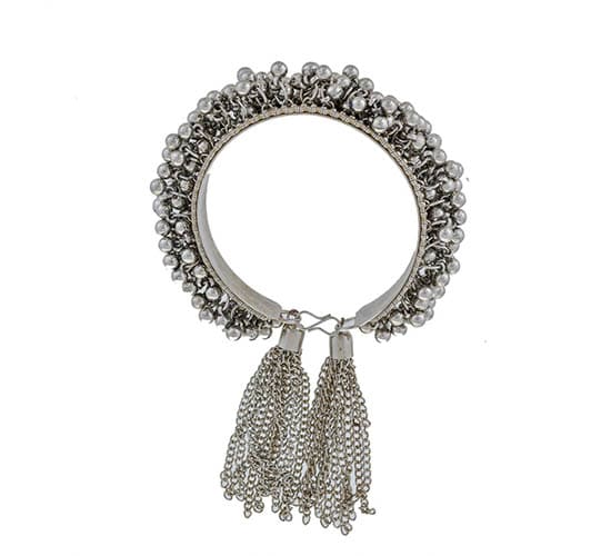 Oxidized Silver Ghungroo Cuff Bracelet_cover