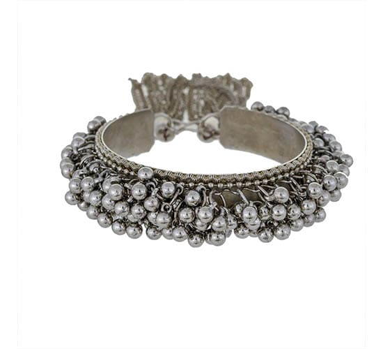 Oxidized Silver Ghungroo Cuff Bracelet_cover1