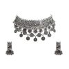 Oxidized Silver Plated Choker Set