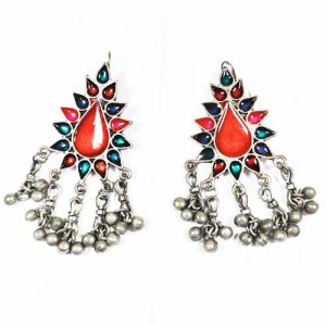 Afghani Meenakari Work Afghani Meenakari Work Multicolor Earrings Earrings 1