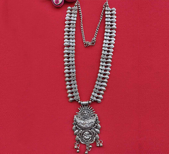 German Silver Ganpati Necklace 2