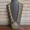 German silver Gold Plated Round Necklace 2