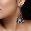 Oxidized Silver Black Plated Jhumka 2