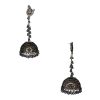 Oxidized Silver Black Plated Jhumka 4