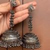 Oxidized Silver Black Plated Jhumka 5