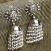 Silver Toned Dome Shaped Jhumka 2