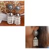 Silver Toned Dome Shaped Jhumka 5