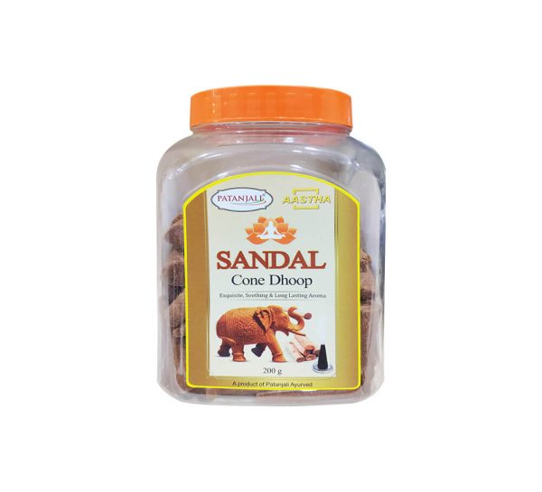 Patanjali Aastha Cone Dhoop_Sandal200gm